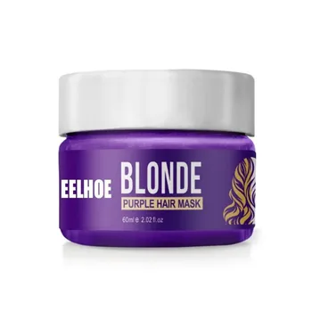 60 ml Naturalny fioletowy szampon usunąć żółty srebrny blond bielone siwe włosy anty miedziany kolor ochrona kolor malowane leczenie