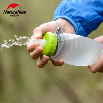 Naturehike 500 ml/750 ml składana silikonowa butelka na wodę sport na świeżym powietrzu filiżanki bieganie, jazda na rowerze, kemping szklanka do picia