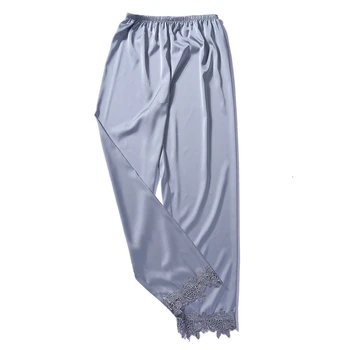 Kobiety Lady Satynowe Spodnie Od Piżamy Spodnie Piżam Spodnie Snu Miękkie Casual Spodnie