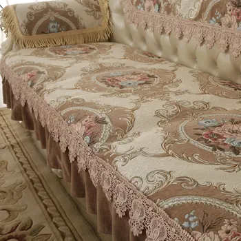 Nowa dostawa segmentowe poduszki, pokrowce Europejski kwiatowy luksusowy antypoślizgowy pełna sofa etui sofa ręcznik tekstylia do domu jadalnia