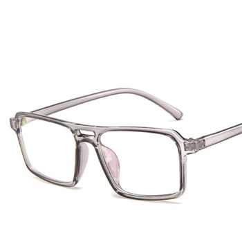 Moda kwadratowa czarna biała oprawa dla punktów dla mężczyzn kobiet fałszywe przezroczyste okulary przepisane im okulary przezroczyste soczewki bez stopnia