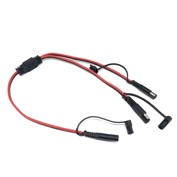 SAE Splitter Cable SAE Złącze SAE Power Automotive Adapter Cable 1 To 2 SAE Extension Cable osłonę 14AWG 60cm wiązka przewodów