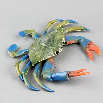 Modelowanie czerwony niebieski krab zabawka to realistyczny model morskiego zwierzęcia zabawka dla dzieci na plaży, bar ścienny dekor YH-17