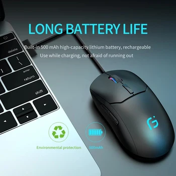 KuWFi mysz bezprzewodowa Dual Mode 2.4 G+Bluetooth mysz akumulator optyczna mysz do komputera przenośnego 2400 DPI