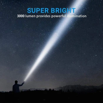3000LM Super Bright V6 LED Torch wodoodporna latarka led lampa LED skalowalne rowerowa światło z wagą końcówkami użyj 18650 do obozu