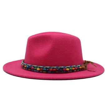 Фетровая kapelusz Kobiety Mężczyźni imitacja wełny wiosenne damskie filcu kapelusze moda męska czarny/biały Jazz kapelusz Федоры Шапо sombrero