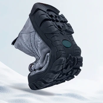 Wysokiej jakości неразрушимые męskie buty obuwie robocze anty-rozbijając wpływ zabezpieczeń buty zima plus aksamit wodoodporne buty Męskie