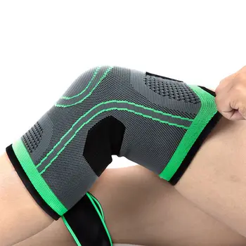1szt 3D pod ciśnieniem fitness jogging jazda na rowerze kolano szelki elastyczny nylon neuropatia kompresji uszczelka rękaw do koszykówki Sport