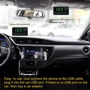 3 cali GPS, wyświetlacz Head-up przekroczenie prędkości mil na godzinę/km/h ostrzeżenie alarm, prędkościomierz przekroczenie prędkości ostrzeżenie samochodu cyfrowy prędkościomierz GPS Dropship