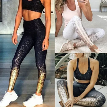 2020 Pad Tracksuit Hot stamping Two Piece Suit Women Yoga Set Sport Fitness Women Spodnie Leggings Push Up Yoga Pants Sportswear