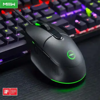 Oryginalny MIIIW 700G RGB kolorowy efekt świetlny 1000 Hz prędkość przewodowa mysz 6 przycisków 7200DPI ergonomiczny zestaw PC mysz