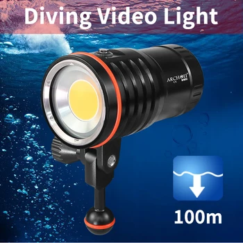 DM60 5500k Max 12 000 lumenów wideo HD nurkowanie фоторафия światła podwodny 100 m zanurzenie oświetlenie latarki Wysoki jasny nurkowanie latarki
