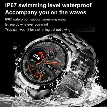 LIGE Smart Watch Men smartwatch LED Full Touch Screen For Android iOS Heart Rate Blood Pressure Monitor Wodoodporny Fitness Watch