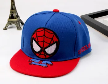 Spider-man dla dzieci haft bawełna czapka z daszkiem dziecko chłopiec dziewczynka hip-hop czapka Wiosna cosplay Sport regulowany odkryty kapelusz kreskówka