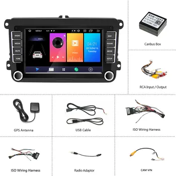 Camecho Android8.1 2 din Radio GPS odtwarzacz multimedialny dla VW/Volkswagen/Golf/Polo/Tiguan/Passat/b7/b6/SEAT/leon/Skoda/Octavia