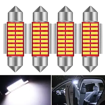 4x LED CANBUS C5W żarówka garland 31 mm 36 mm 39 41 mm C10W samochodowe wewnętrzne światła niewątpliwy kopuła tablicy rejestracyjnej światło stylizacji aut światło