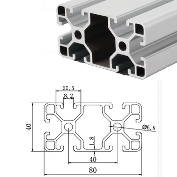 4080 profil aluminiowy wytłaczania Europejski Standard anodowane liniowy szyna profil aluminiowy wytłaczania 4080 CNC 3D drukarka części