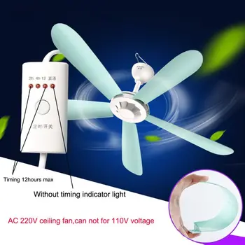 AC 220V Mini Household Bed Dormitory Hanging Fan Silent Timing Small Fan energooszczędne chłodzenie przenośny wentylator pod sufitem.