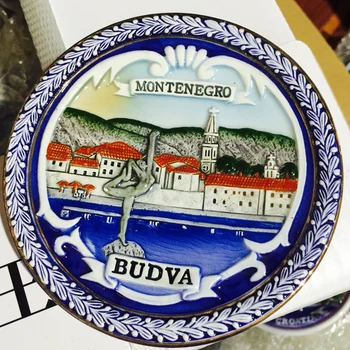 Europejski amerykański TV, restauracja tło ścienne dekoracja ceramiczna płyta Śródziemnomorski wystrój domu Turystyczna pamiątka