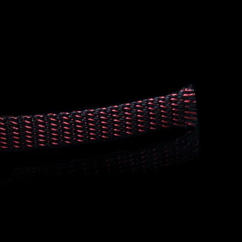 10 m Czerwony/Czarny HIFI moc audio kabel pleciony oplot PET miedziany tarczy 16 mm rury rękawy