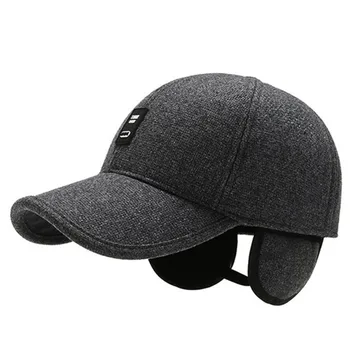 XdanqinX New Winter Warm Baseball Caps For Men Thermal Cold-proof Sports Cap With Earmuffs Size Adjustable męskie kapelusze słuchawki