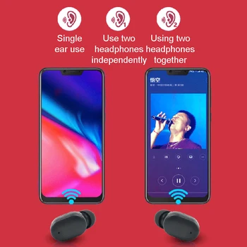 TWS W11 bezprzewodowe słuchawki Bluetooth muzyczne Słuchawki HIFI jakość dźwięku zestaw słuchawkowy wodoodporny sportowy zestaw słuchawkowy dla Xiaomi Huawei Iphone