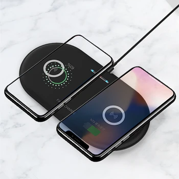 20W Double Qi Wireless Charger Pad dla iPhone 11 XS X 8 AirPods 10W Dual Fast Charging Dock Station Samsung S9 S10 Note 9