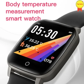 Nowe inteligentne temperatury zegar 2020 Mężczyźni Kobiety pulsometr monitor oddechu temperatury ciała IP67 smart band for health care monitor