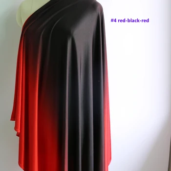 50cm*150cm Biały Fioletowy ombre elastan tkanina taniec латиноамериканское sukienka dzianina materiał stretch