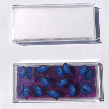 Nowe 10 sztuk pudełka opakowania rzęs hurtownia Fahion New Empty Eyelash Packaging Box Butterfly print Lashes Case skrzynia do rzęs