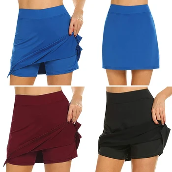 Women Active Skorts Skirt Quick Dry Female Running Tennis Girl Skirt With Short Inner Lightweight Golf Workout Sports Szorty