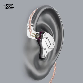 Nowy KZ ZSN 1DD+1BA armatura podwójny sterownik słuchawki wymienne w uchu audio monitory oslona dzwiekochlonna HiFi muzyka sportowe słuchawki ZST