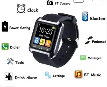 Bluetooth telefon watch U8 ekran dotykowy sportowe zegarek i telefon z systemem Android tryb uśpienia monitora