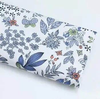 160*50 cm koreański styl tkanina bawełniana z drobnymi kwiatami do wydruku handmade DIY tekstylia do domu pakiet worek materiał dla koce, pościel