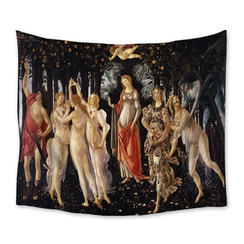 La Primavera Alegoria Wiosny Jezus Botticelli Gobelin Ścienny Ręcznik Plażowy Rzucić Koc Gobeliny Dekoracji Domu