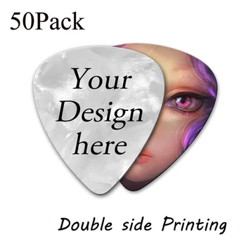 50pcs Custom Personalized electric guita Picks Double sides Printing Your Own Logo\images Gitarowe akcesoria