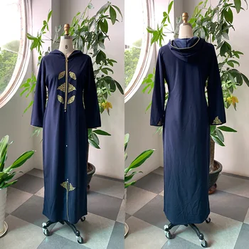 Elegancki Jesienny Strój 2020 Afrykańska Linia Długie Sukienki Kobiety Szlafrok Zwykła Codzienna Femme Vestiods Biurowe Sukienki Maxi Muzułmański Retro