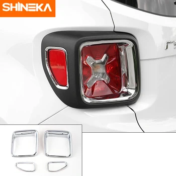 SHINEKA For Jeep Renegade 2016-2018 Car Exterior ABS Tail Light Guard Decoration Cover naklejki akcesoria do Jeep Renegade