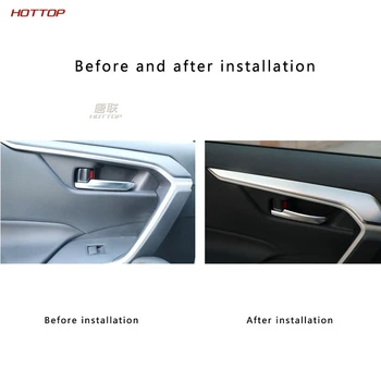 Toyota RAV4 2019 2020 5-drzwi wewnętrzne zegarek naklejki dekoracyjne drzwi ze stali nierdzewnej bez klamki ozdobne naklejki zmodyfikowane