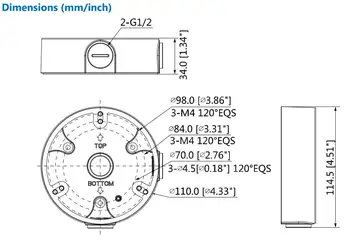 DH PFA136 wodoodporna skrzynka przyłączowa kamera IP wsporniki mocowania do IPC-HDW4433C-A IPC-HDW1431S IPC-HDBW1431E IPC-HDBW4831E-ASE
