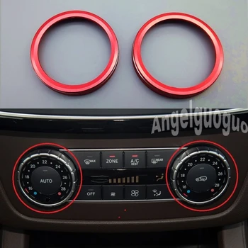 Angelguoguo czerwony i niebieski dla Mercedes Benz GLE M GLK SL GLS SLK G GL CLS klasa samochodowy klimatyzacja gałka osłona przycisku