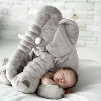 2019 gorące 40 cm/60 cm duży pluszowy słoń lalka dzieci śpią miękka poduszka pleców ładny wypchanego słonia dziecko towarzyszy lalkę prezent na boże Narodzenie