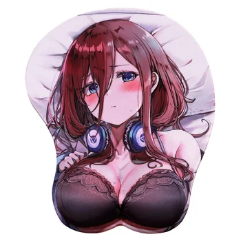 FFFAS Funny 3D Breast chest Mouse Pad Drop Shipping SiliconeQuintessential Quintup Custom Mousepad Japan Cartoon Gamer Table Mat
