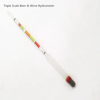 Potrójna skala piwa i wina гидрометр 0.990-1.160 piwa гидрометр amerykańska Brix dokładność SG metr pomiaru cukru 5 szt.