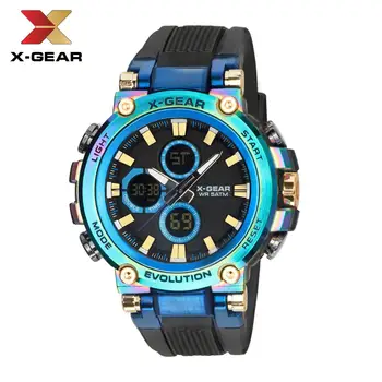 Kwarcowy zegarek luksusowej marki X-GEAR Watch zegarek mechaniczny męskie automatyczne wojskowe zegarki 3897 wodoodporny kalendarz zegarek Kwarcowy