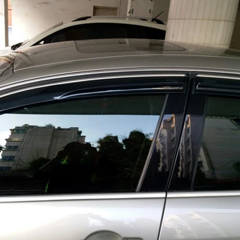 Do Citroen C5 2011-plastikowe czarne okna wentylacyjne daszek odcienie słońce deszcz deflektor straży akcesoria samochodowe 4 szt./kpl.