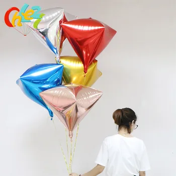 Nowy 24-calowy ekran 3D Diament folia balony nadmuchiwane dekoracje ślubne hel balon urodziny diamondz balon dostawy
