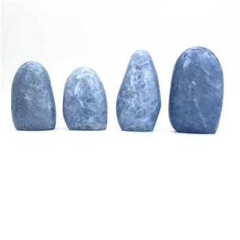 1 szt. Naturalny niebieski Celestyn kwarcowy kryształ Wolność lecznicze kamienie wyświetlacz mineralny przykładowy wystrój naturalne kryształy kwarcu