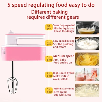 150W EU/UK Plug 5-SpeedHigh Small Electric Hand Mixer Handheld Kitchen Food ciasta mikser do kremu i ciasta