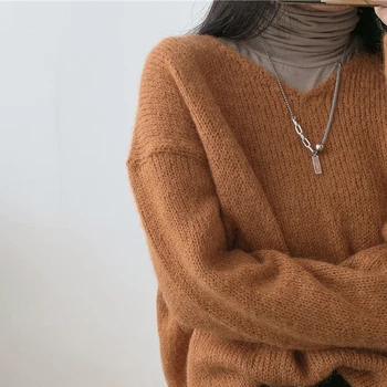 S925 srebro Naszyjnik dla kobiet Korea nowy okrągły koralik list marka asymetryczny naszyjnik biżuteria hurtowych